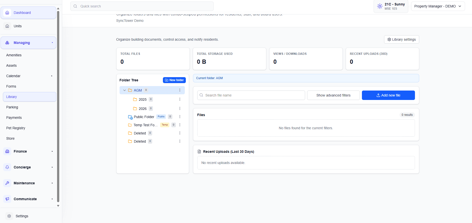SyncTower resident portal