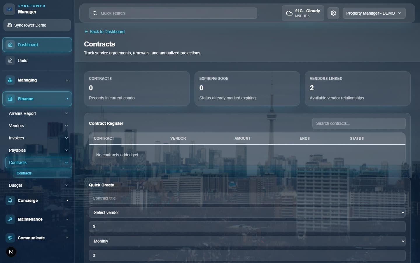 SyncTower Contracts module