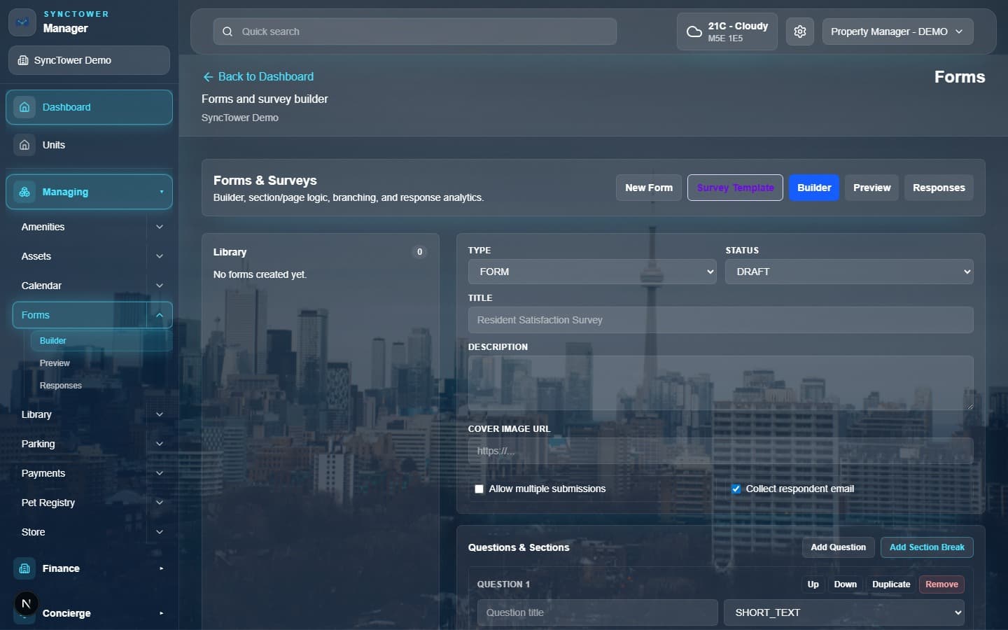 SyncTower Forms & Surveys module