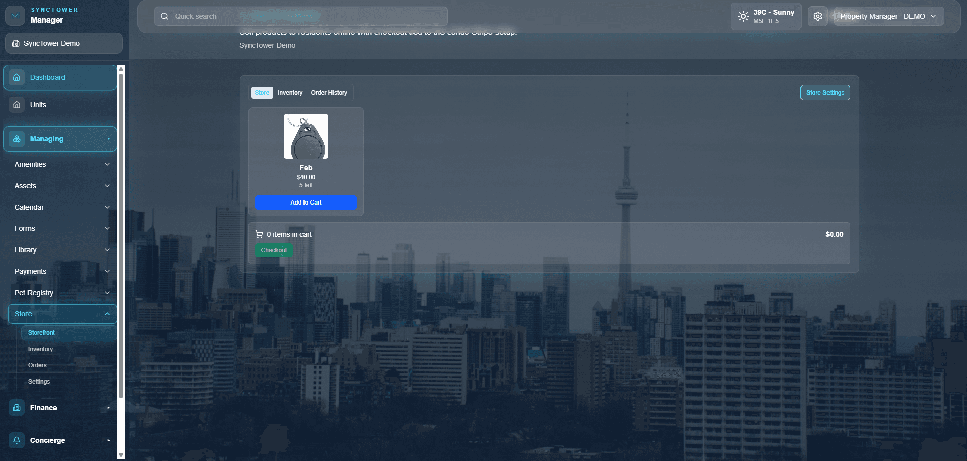 SyncTower Resident Store module